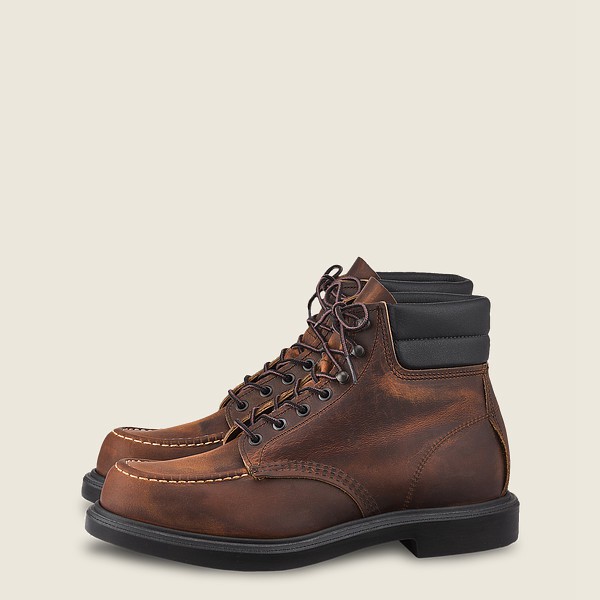 Red Wing Mens Classic Supersole - 6-inchr Rough & Tough Leather - Heritage Boots Dark Brown - 3185HT